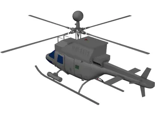 Bell OH-58D Kiowa 3D Model preview