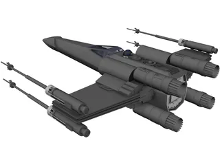 Star Wars X-Wing Starfighter 3D Model preview