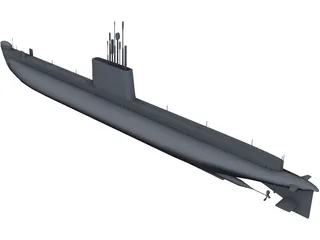 Hyatt (Oberon Class) 3D Model preview