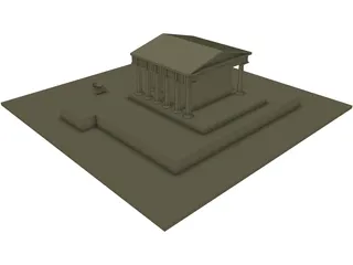 Temple 3D Model preview