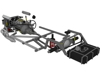 Chassis [+V8 Engine] 3D Model preview