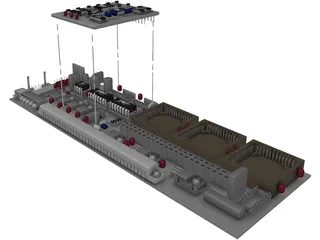 Computer Card 3D Model preview