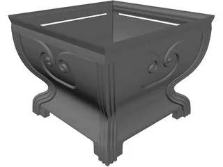 Sandstone Planter 3D Model preview