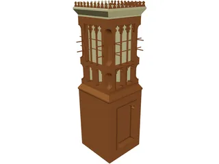 Wind Tower UAE 3D Model preview