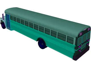 School Bus 3D Model preview