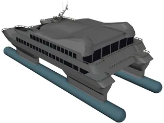 Navetek Catamaran 3D Model preview