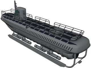 Atlantis Tour Submarine 3D Model preview