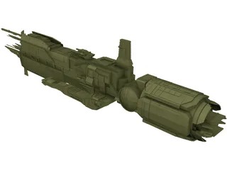 Starship Sulaco 3D Model preview