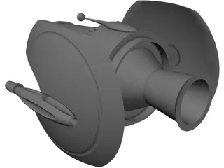 O-Wing Fighter 3D Model preview