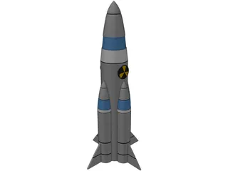 Nuclear Missile 3D Model preview