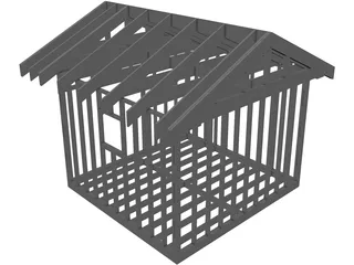 Shed Frame 3D Model preview