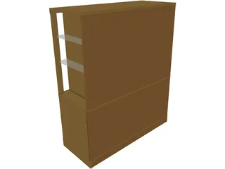 Entertainment Center [+Glass Shelves] 3D Model preview