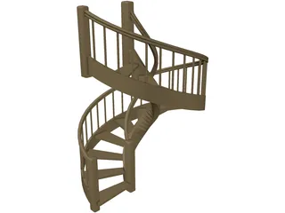 Spiral Staircase 3D Model preview