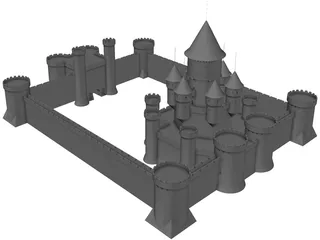 Castle Fantasy 3D Model preview