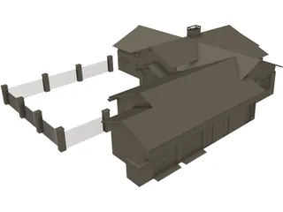 Clubhouse Crafts Style 3D Model preview