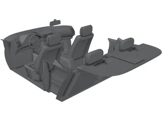 Interior Mercedes-Benz 600 3D Model preview