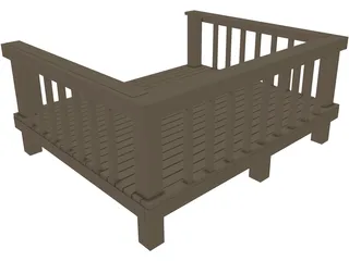 Desk Inclosed 3D Model preview