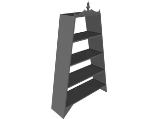 Book Shelf A-Frame 3D Model preview