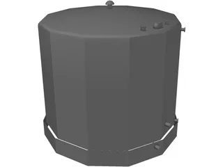 500 BBL Fiberglass Fluid Storage Tank 3D Model preview