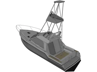 Deep Sea Fishing Boat 3D Model preview