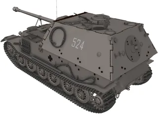 Ferdinand Elefant 3D Model preview