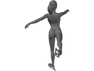 Figure Skater 3D Model preview