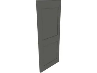 Door Single 2 Panel 3D Model preview