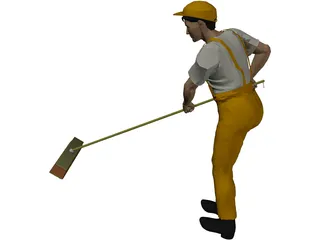 Streetworker 3D Model preview