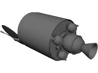 Hughes 376 Communications Satellite 3D Model preview