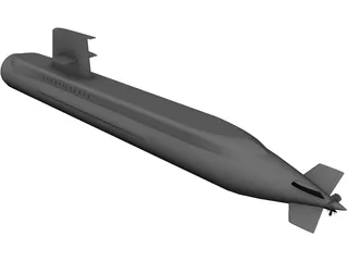 Australian Collins Class Submarine 3D Model preview