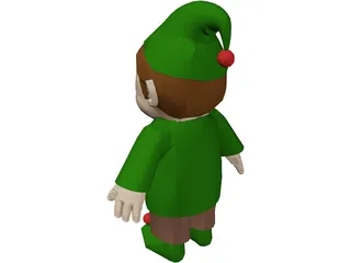 Elf Short 3D Model preview