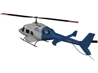 Bell 222 3D Model preview