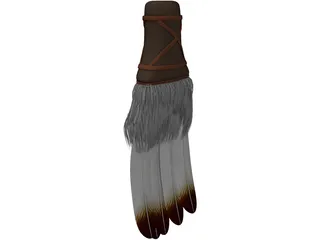 Native American Prayer Fan 3D Model preview