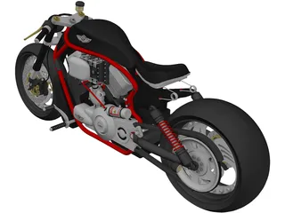 Harley-Davidson Power Bobber 3D Model preview