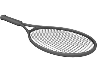 Tennis Racquet 3D Model preview