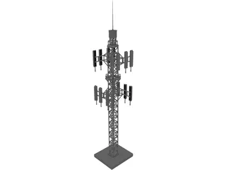 Cell Tower 3D Model preview