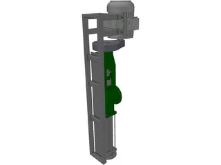 Screw Pump 3D Model preview