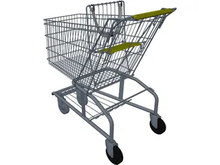 Shopping Cart 3D Model preview