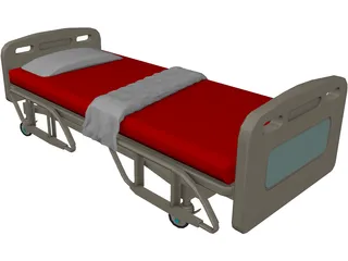 Bed Hospital 3D Model preview