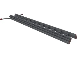 Triple Extension Ladder 3D Model preview