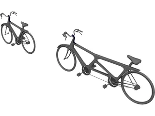 Modern Single and Tandem Bicycles 3D Model preview