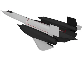 Lockheed SR-71 Blackbird 3D Model preview