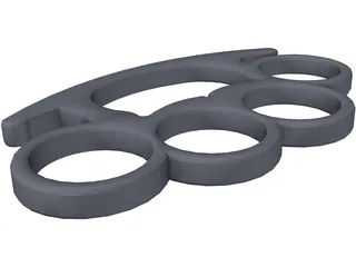 Brass Knuckles 3D Model preview