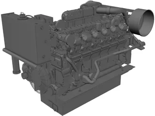 Engine Diesel 3D Model preview