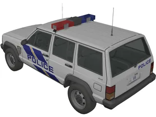 Jeep Cherokee Police 3D Model preview
