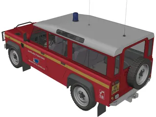 Land Rover Defender 110 Fire 3D Model preview