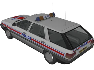 Renault 21 Nevada Police 3D Model preview