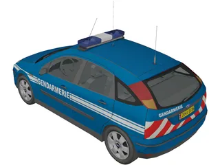 Ford Focus Gendarmerie 3D Model preview