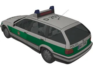 BMW 318i Combi Polizei 3D Model preview