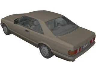 Mercedes-Benz 500 SEC (1984) 3D Model preview